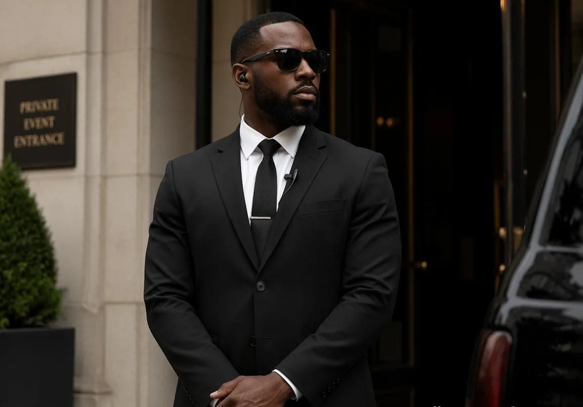 Driver in formal suit